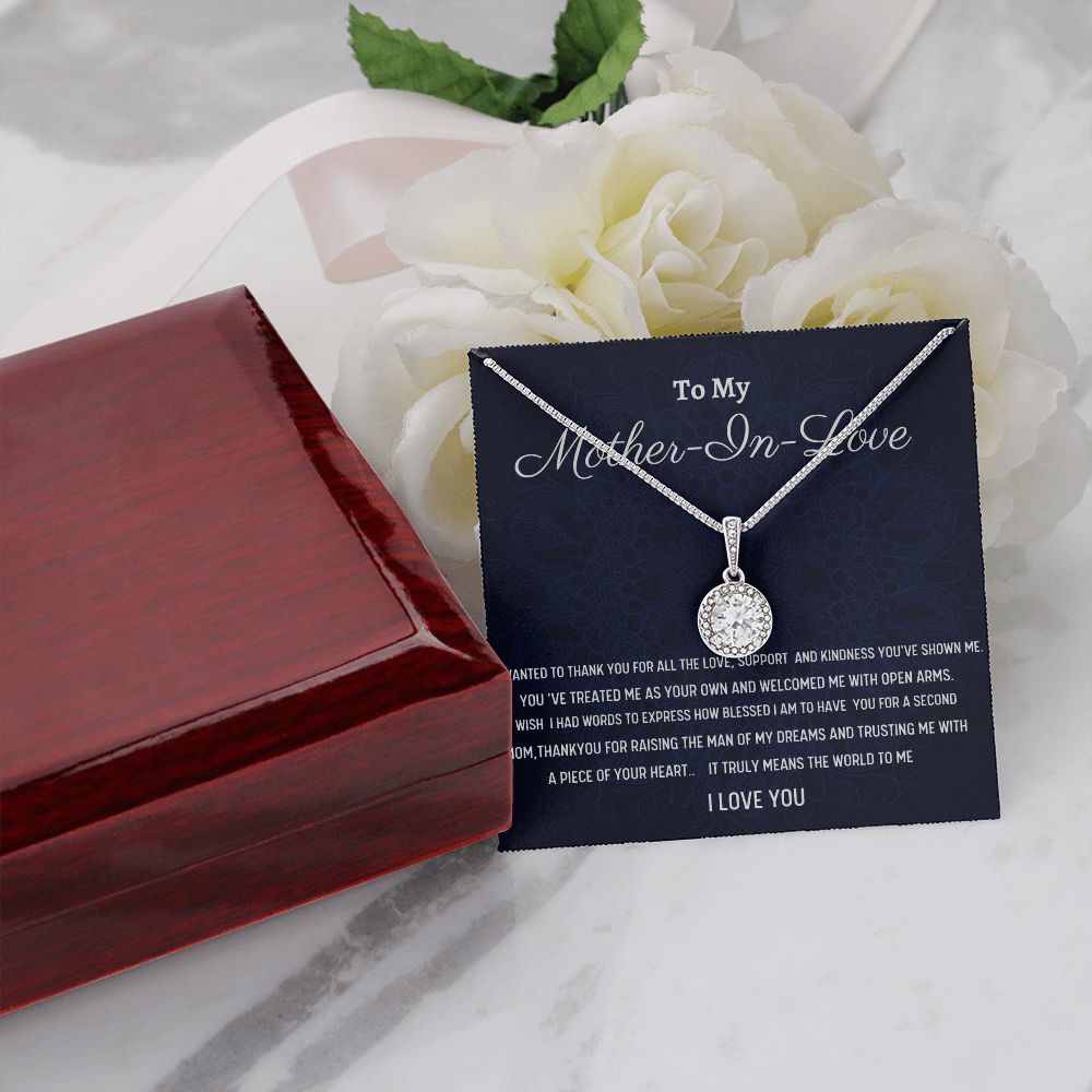 To My Mother-In-Love Eternal Hope Necklace, Birthday Gift For Mother-In-Love, Husband's Mom Gift, Wedding Anniversary Gift, Women Gift, Meaningful Gift, Retirement Gift From Daughter In Law.