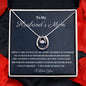 To My Husband's Mom Lucky In Love Necklace, Birthday Gift For Husband's Mom, Meaningful Gift, Retirement Gift For Her, Wedding Anniversary Gift, From Daughter-In-Law.