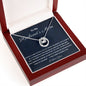 To My Husband's Mom Lucky In Love Necklace, Birthday Gift For Husband's Mom, Meaningful Gift, Retirement Gift For Her, Wedding Anniversary Gift, From Daughter-In-Law.