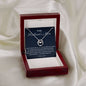 To My Husband's Mom Lucky In Love Necklace, Birthday Gift For Husband's Mom, Meaningful Gift, Retirement Gift For Her, Wedding Anniversary Gift, From Daughter-In-Law.