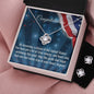 Citizenship Gift Love Knot Necklace and Earrings Set