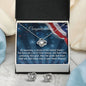 Citizenship Gift Love Knot Necklace and Earrings Set