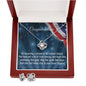 Citizenship Gift Love Knot Necklace and Earrings Set