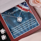 Citizenship Gift Love Knot Necklace and Earrings Set