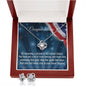 Citizenship Gift Love Knot Necklace and Earrings Set