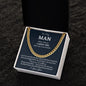 To My Man Cuban Link Chain, Promise Necklace, Birthday or Anniversary Gift for Him, Christmas Gift, Gift For Him, Boyfriend or Husband Birthday Gift