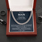 To My Man Cuban Link Chain, Promise Necklace, Birthday or Anniversary Gift for Him, Christmas Gift, Gift For Him, Boyfriend or Husband Birthday Gift
