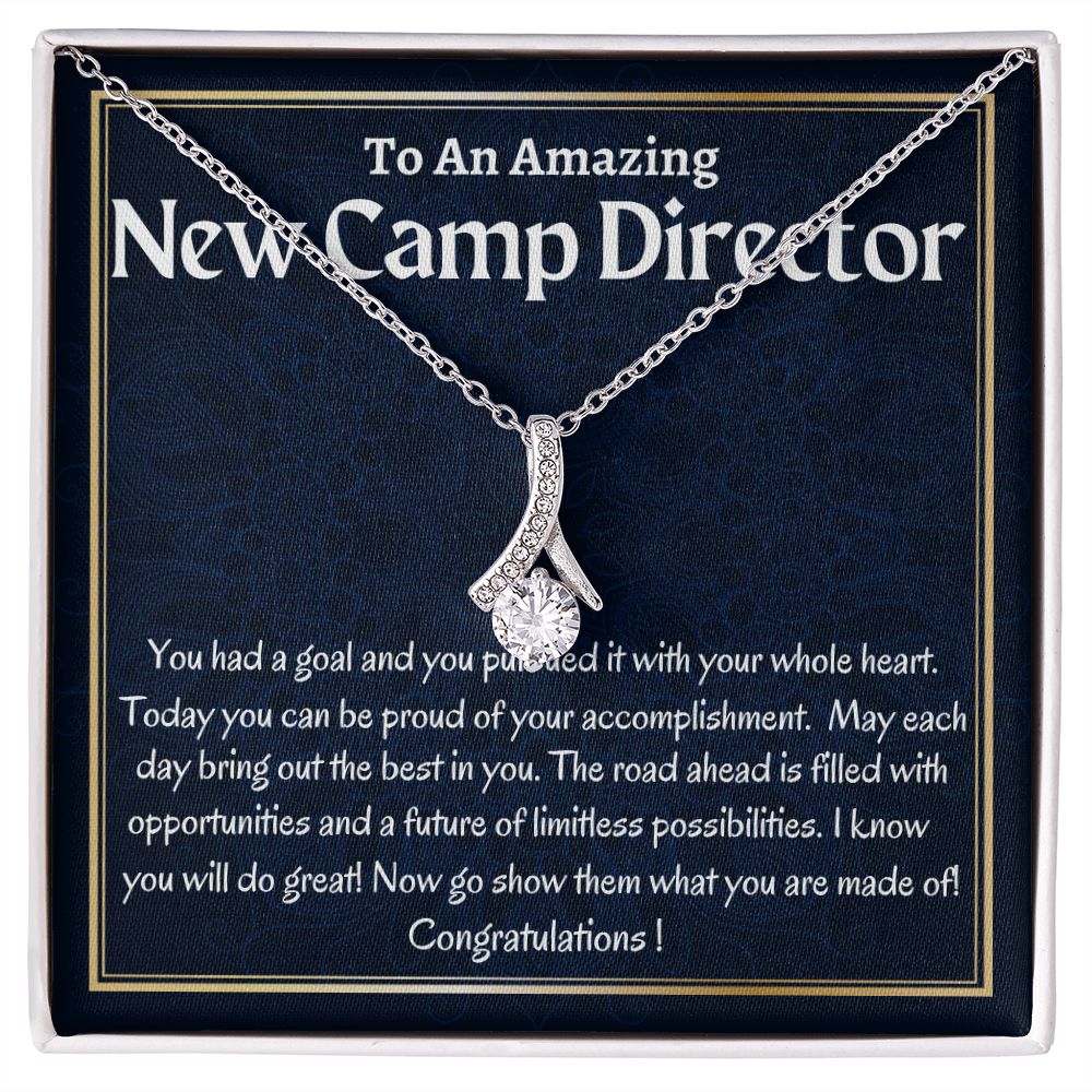 To An Amazing New Camp Director Alluring Beauty Necklace, New Camp Director Appreciation Gift, Congratulations Gift For Her, Meaningful Jewelry.