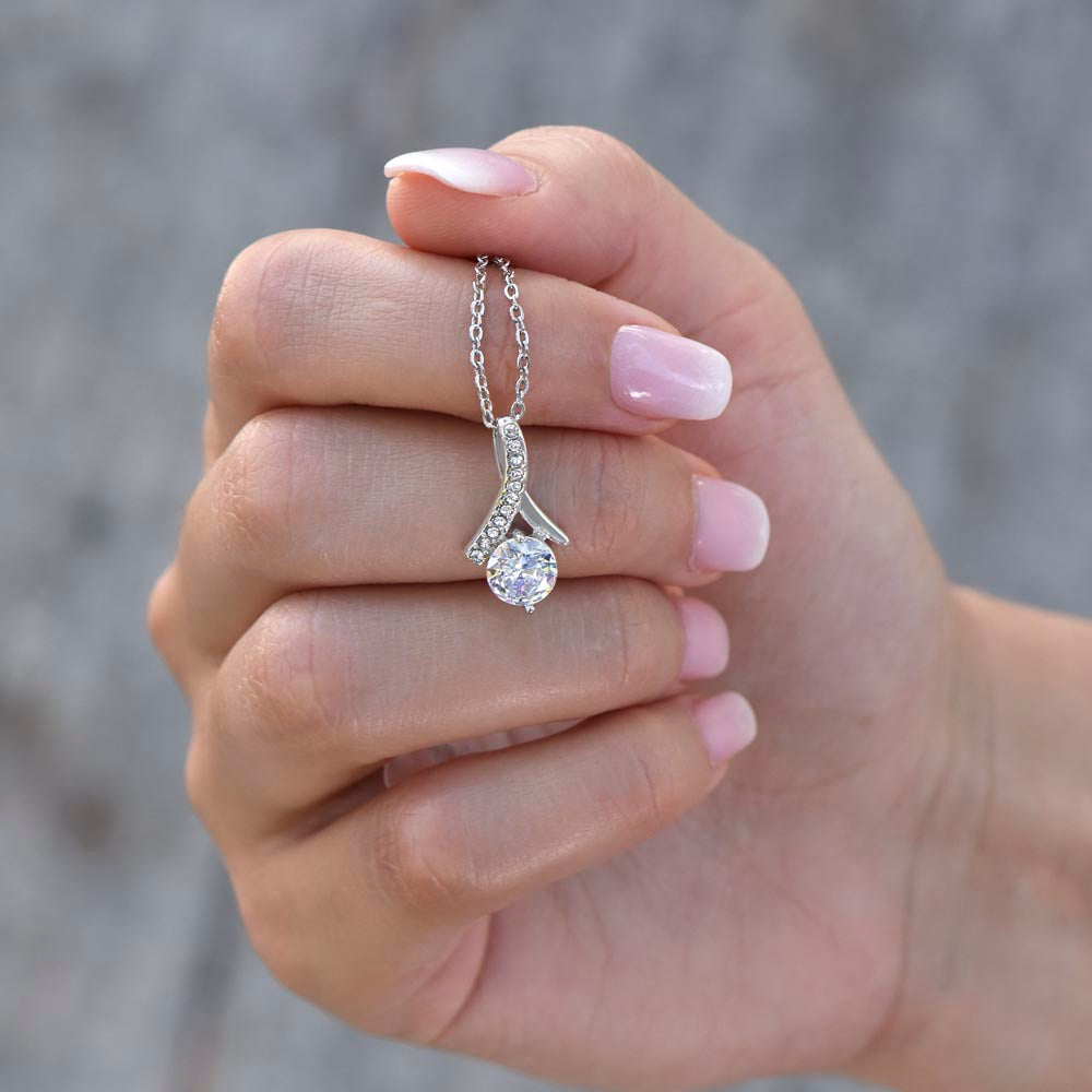 To My Beautiful Wife Alluring Beauty Necklace, Anniversary Gift For Her, Husband To Wife Gift, Valentine Jewelry Gift For Her, I Love You