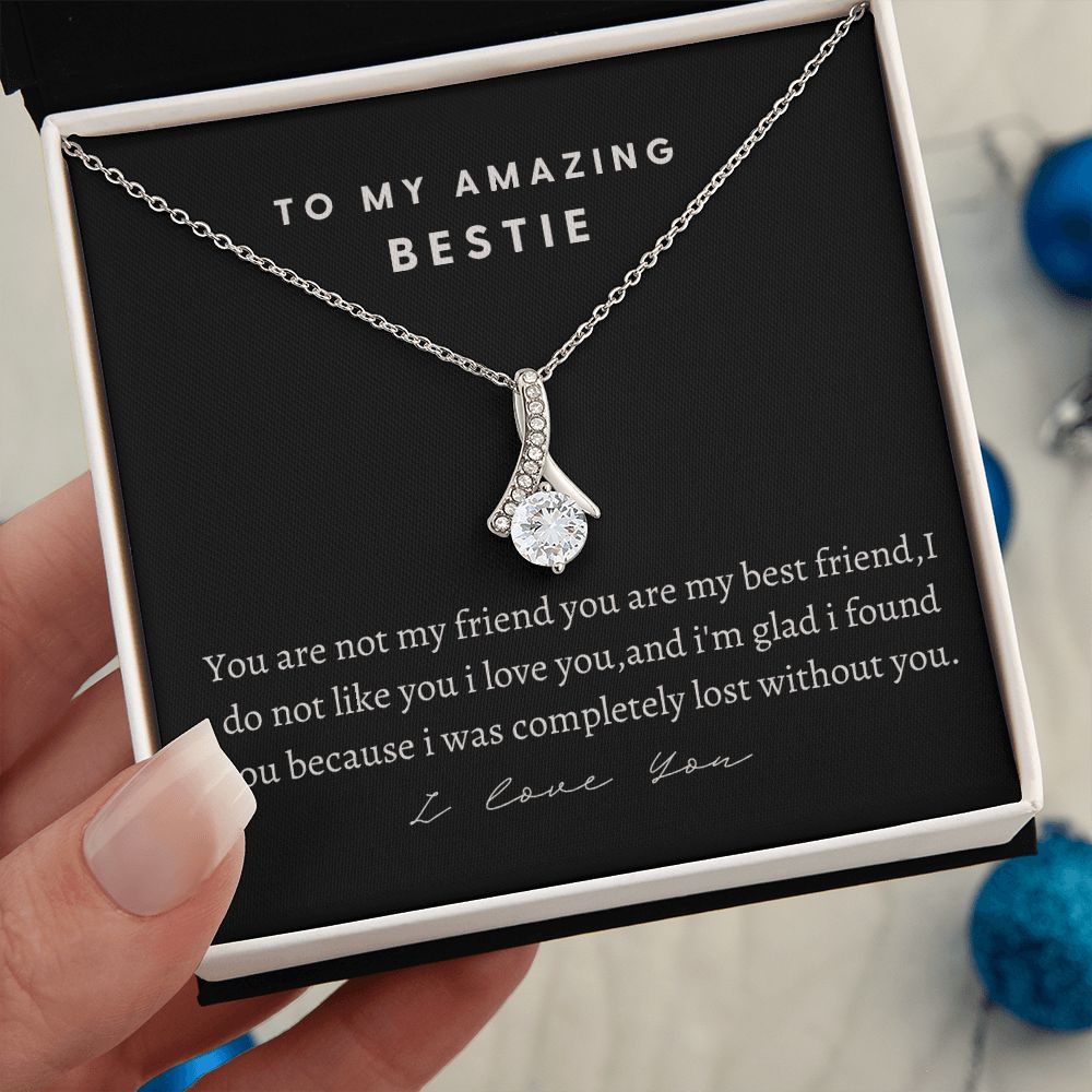 To My Amazing Bestie Alluring Beauty Necklace, Birthday Gift For An Amazing Bestie, Meaningful Gift For Her, From Bestfriend, To My Bestfriend.
