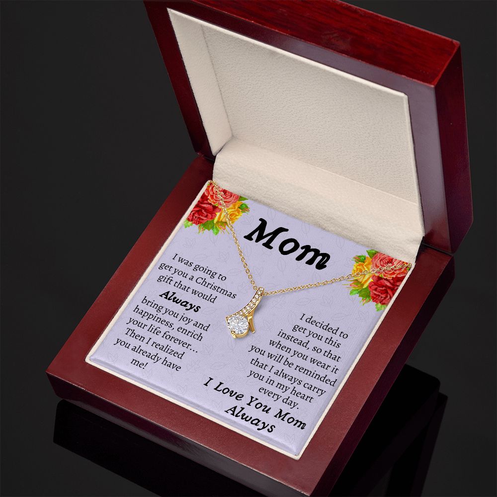 To My Amazing Mom Alluring Beauty Necklace, Mothers Day Gift, Christmas Gift For Her