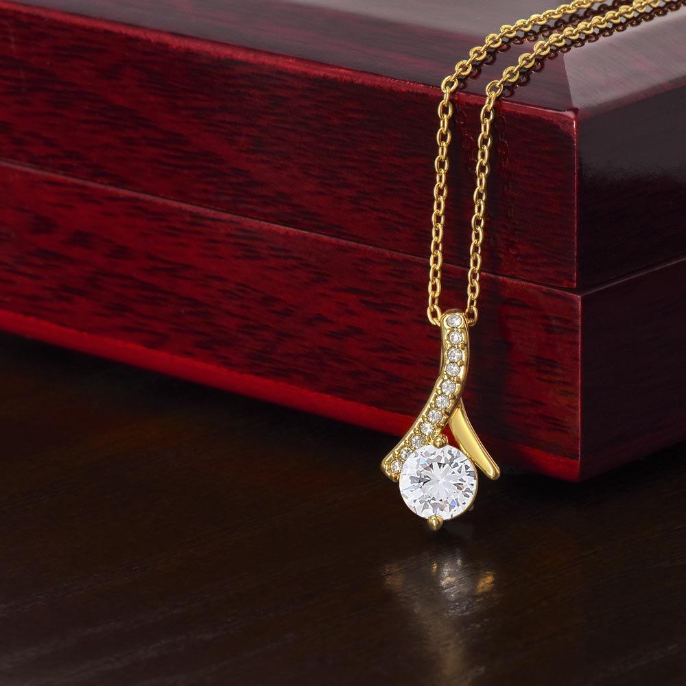 To My Gorgeous Future Wife Alluring Beauty Necklace, To My Gorgeous Future Wife Gift, Engagement Gift For Future Wife, Sentimental Gift For Bride From Groom.