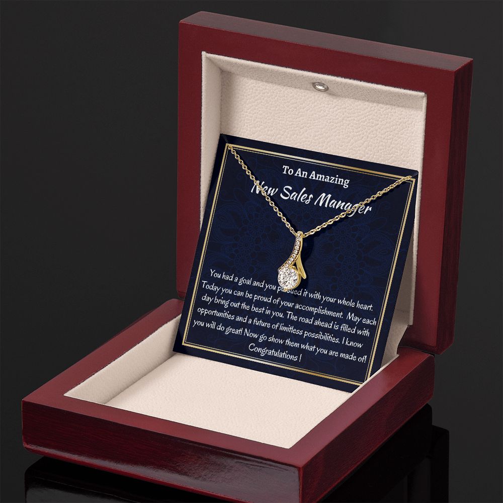 To An Amazing New Sales Manager, Alluring Beauty Necklace, New Sales Manager Gift, Congratulations Gift, Meaningful Jewelry, Unique Gift For Her.