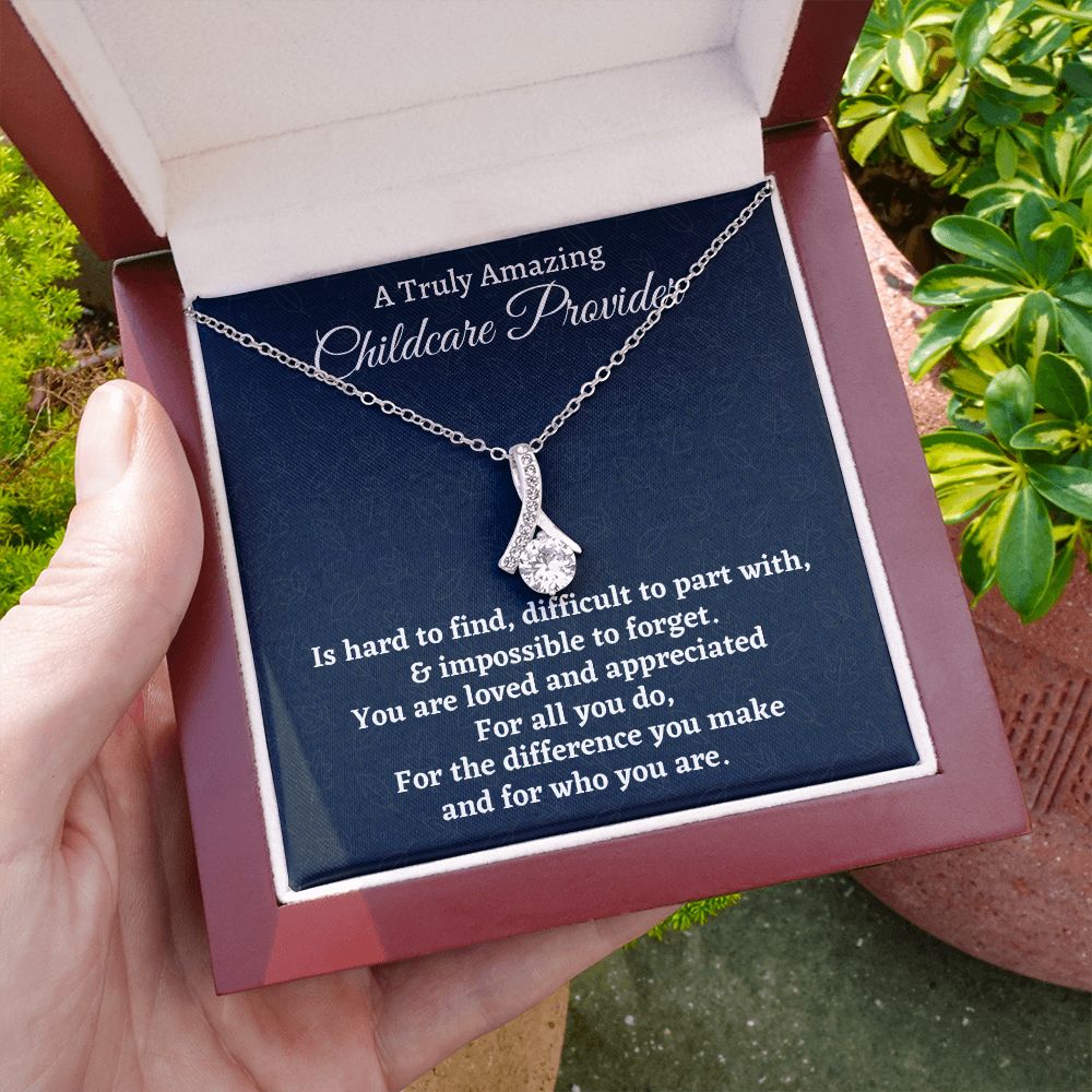 A Truly Amazing Childcare Provider Gift, Alluring Beauty Necklace, Appreciation Gift For A Childcare Provider, Jewelry Gift For Women, Christmas Gift.