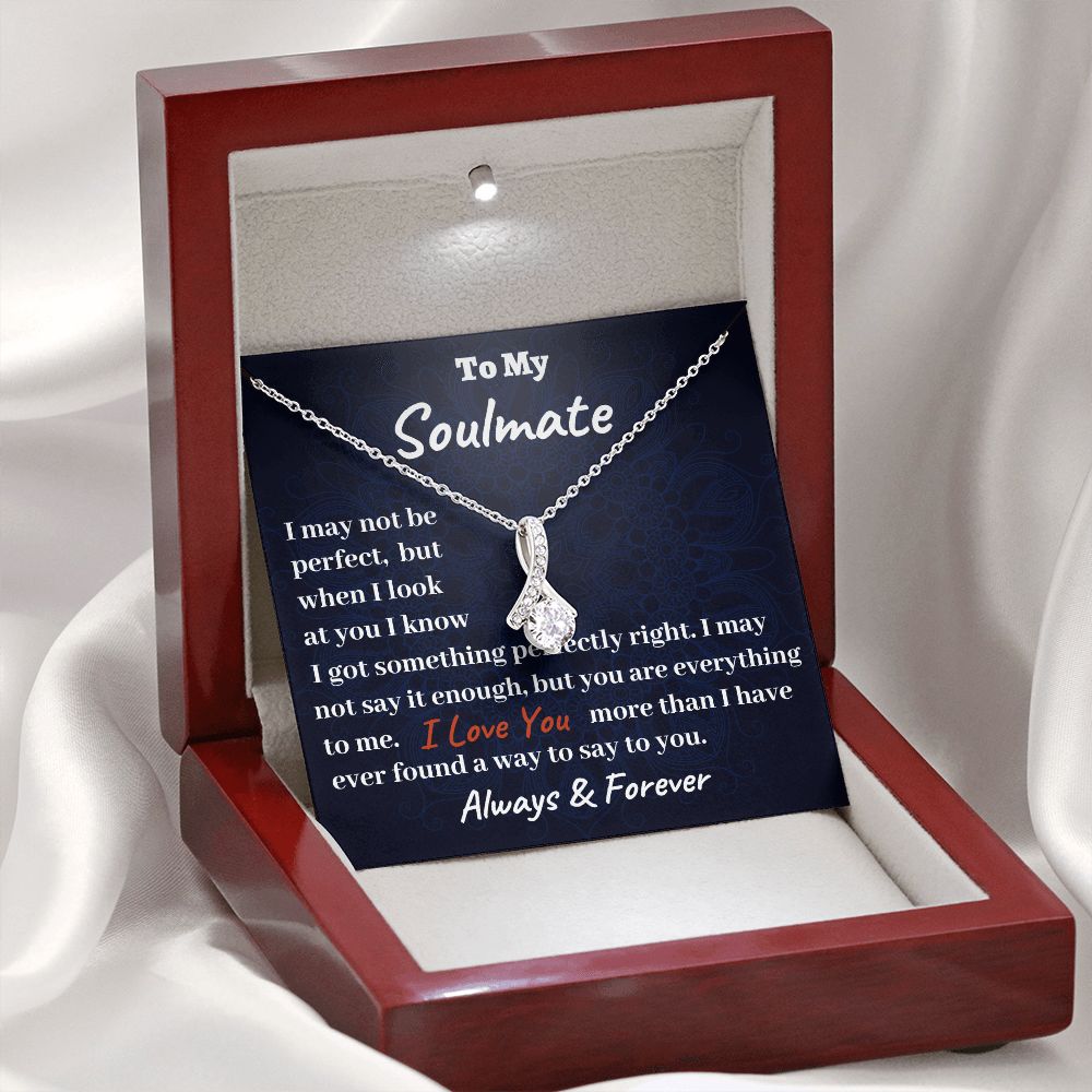 To My Soulmate Alluring Beauty Necklace, If You're a bird i'm a bird, Gift For Wife, Girlfriend, Lover, Friend, Anniversary Gift, Christmas Gift, Valentine Jewelry Gift For Her, I Love You