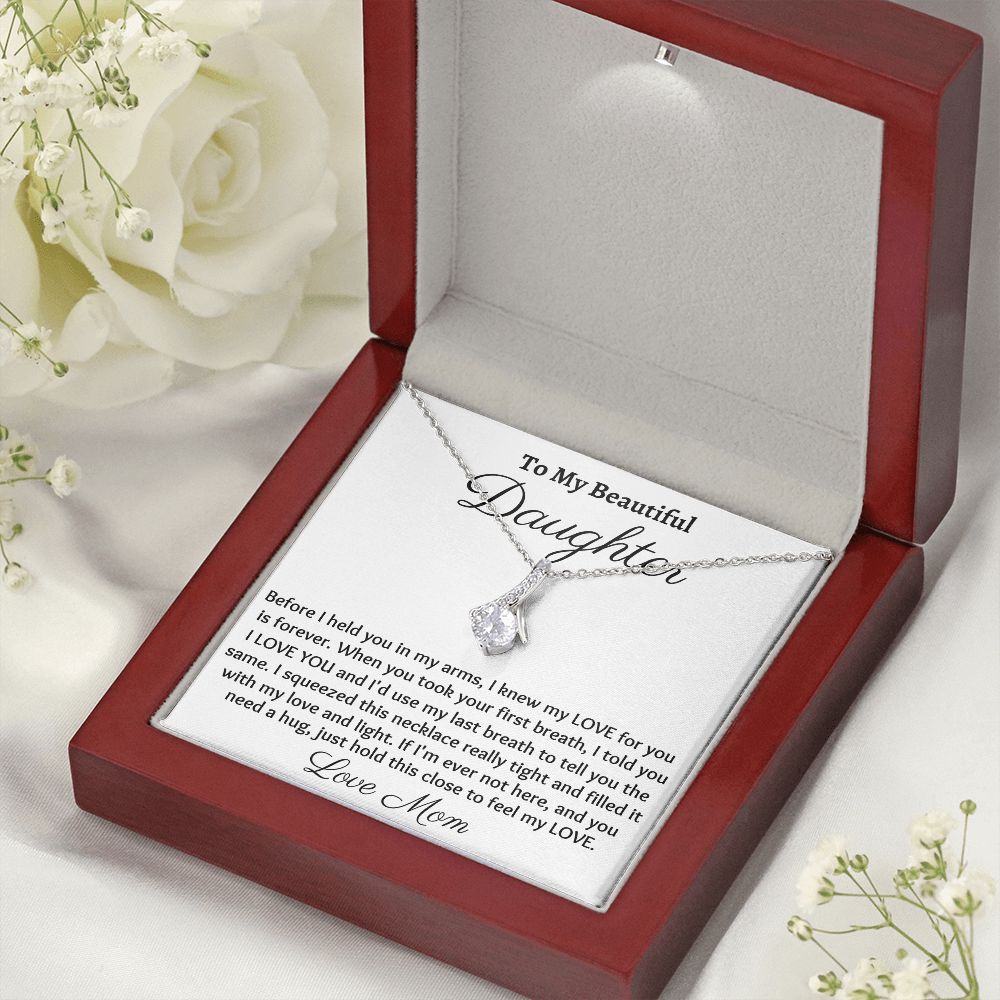 Ready To My Beautiful Daughter, Alluring Beauty Necklace, Christmas Gift, Meaningful Gift, Birthday Gift, From Loving Mom, Appreciation Gift.