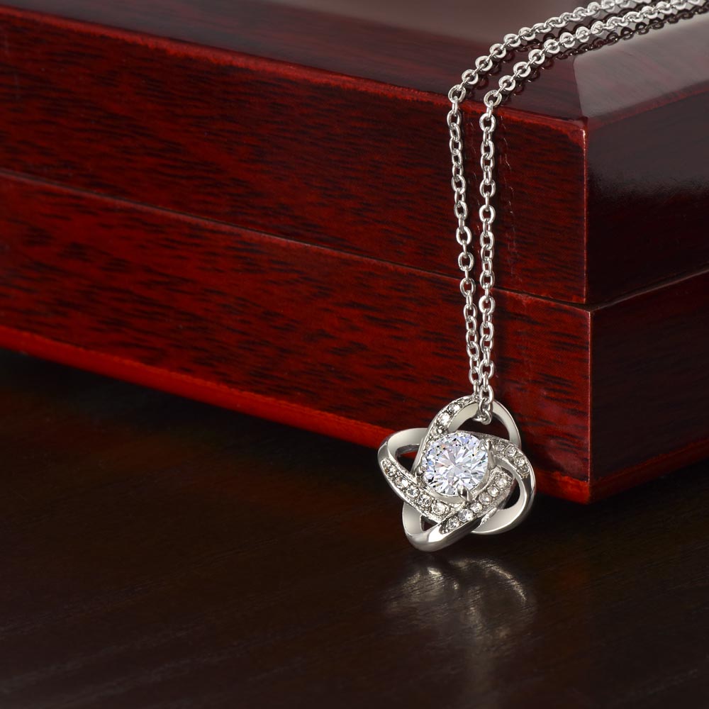 To My beloved Unbiological Sister, Love Knot Necklace, Birthday Gift, Christmas Gift, I Love You Sis.