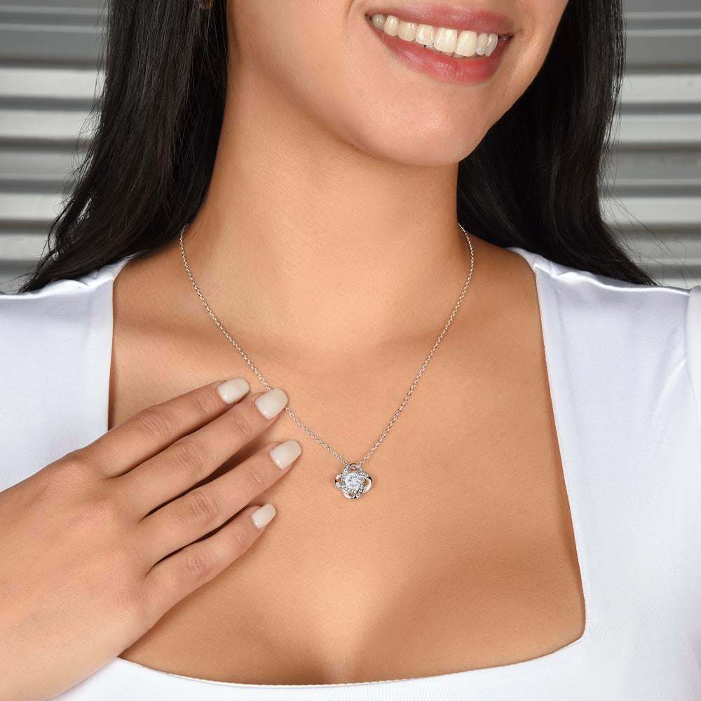 To My Gorgeous Future Wife Love Knot Necklace, To My Gorgeous Future Wife Gift, Engagement Gift For Future Wife, Birthday Gift For Her, Sentimental Gift For Bride From Groom.