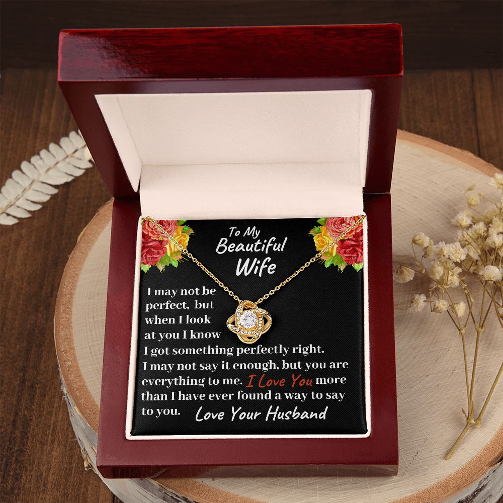 Beautiful Wife Love Knot Necklace
