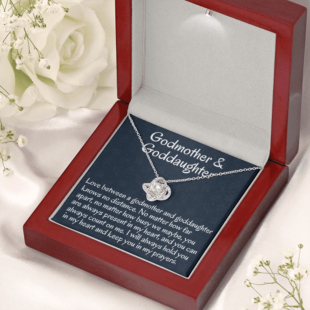 Godmother & Goddaughter Gifts, Love Knot Necklace, Birthday Gift For Her, Christmas Gift, I Love You Forever.