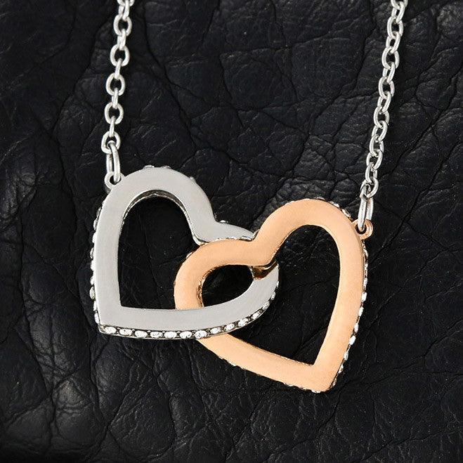 To My Amazing Mom Interlocking Hearts Necklace, Amazing mom Birthday Gift, Jewelry Gift For Mom, Valentine's Gift For Mom, I Love You Mom
