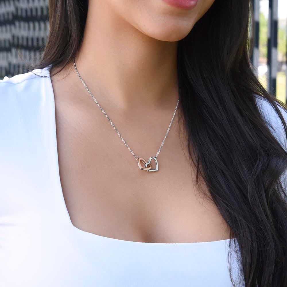 To My Amazing Mother In Law Interlocking Hearts Necklace, Birthday Gift For Amazing Mother In Law, Wedding Day Gift, From Groom Gift To Mother In Law, Appreciation Gift, Women Jewelry.