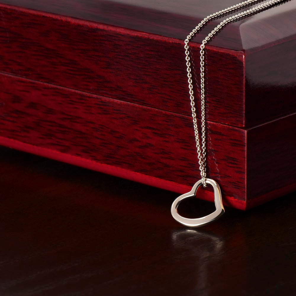 To My Wonderful Mom Delicate Heart Necklace, Mom's Birthday Gift, Mothers Day Gift For A Wonderful Mom, Son To Mother Gift, Daughter To Mother Gift, Appreciation Gift For a Wonderful Mom.