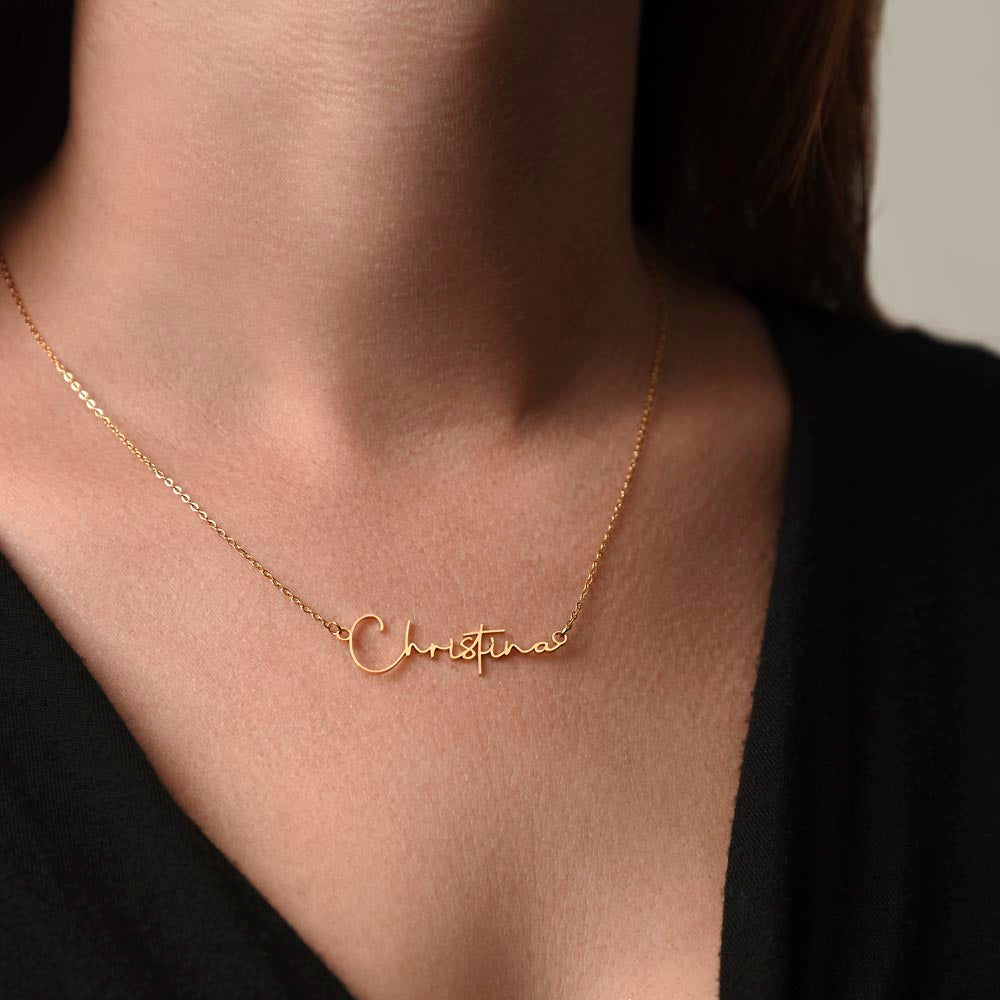 To My Bonus Daughter Signature Style Necklace, Personalized Birthday Gift, Graduation Gift, From Bonus Mom, Meaningful Jewelry.