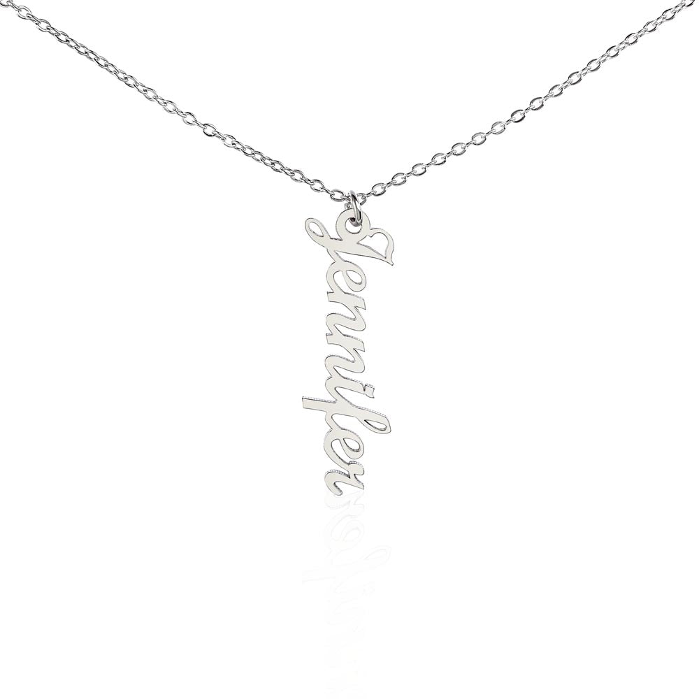 Custom Vertical Name Necklace, Happy 13'th Birthday Jewelry Gift, Gift For A 13 year Old Girl, Personalized Name Necklace Gift, Teen Birthday Gift.