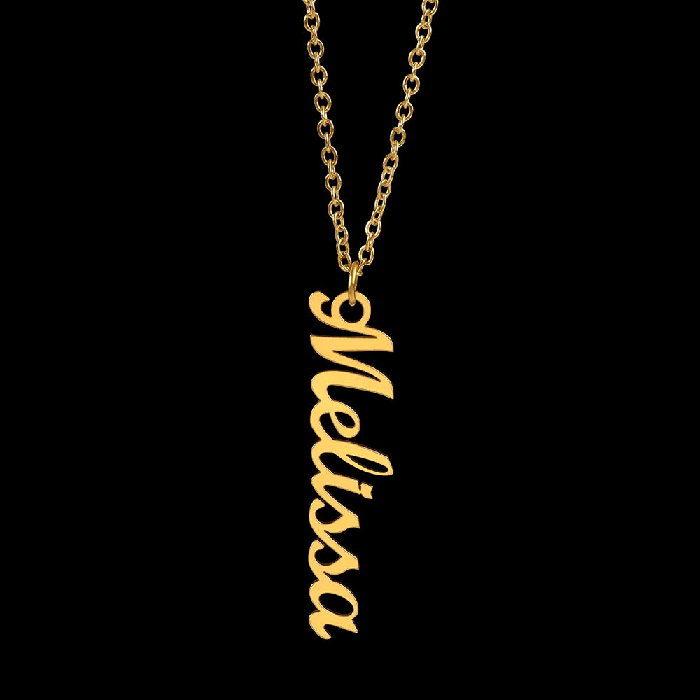 Happy 14th Birthday Vertical Name Necklace, Custom Vertical Name Necklace, Teen Birthday Gift, Dad To Daughter, Unique Jewelry.