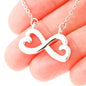 Stepmom Necklace Gift, Gift For Bonus Mom, Infinity Heart Necklace, Birthday Gift For Stepmom From Stepdaughter Gift From Stepson