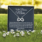 Gift For Bonus Mom, Stepmom Necklace Gift, Infinity Heart Necklace, Birthday Gift For Stepmom From Stepdaughter, Gift From Stepson