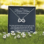 Stepmother Wedding Gift from Bride, Infinity Hearts Necklace, Bonus Mom Gift, To Stepmom of the Bride Gift, Wedding Jewelry for Stepmom