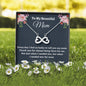 Gift for Mom, Birthday Gift for Mom, Infinity Heart Necklace, Present From Daughter to Mother Christmas Gift From Son
