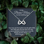 Stepmother Wedding Gift from Bride, Infinity Hearts Necklace, Bonus Mom Gift, To Stepmom of the Bride Gift, Wedding Jewelry for Stepmom