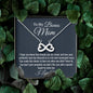 Gift For Bonus Mom, Stepmom Necklace Gift, Infinity Heart Necklace, Birthday Gift For Stepmom From Stepdaughter, Gift From Stepson