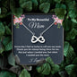 Gift for Mom, Birthday Gift for Mom, Infinity Heart Necklace, Present From Daughter to Mother Christmas Gift From Son