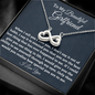 Girlfriend Necklace Gift, Anniversary Gift for Girlfriend, Infinity Hearts Necklace, Birthday Gift for Girlfriend, Valentine’s Day Gift from Boyfriend