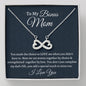 Stepmom Necklace Gift, Gift For Bonus Mom, Infinity Heart Necklace, Birthday Gift For Stepmom From Stepdaughter Gift From Stepson