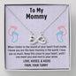 Mom To Be Gift, Infinity Hearts Necklace Gift For Expecting Mom, Mommy To Be Gift Mommy Present From Unborn Baby, Pregnancy Gift