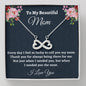 Gift for Mom, Birthday Gift for Mom, Infinity Heart Necklace, Present From Daughter to Mother Christmas Gift From Son