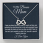 Gift For Bonus Mom, Stepmom Necklace Gift, Infinity Heart Necklace, Birthday Gift For Stepmom From Stepdaughter, Gift From Stepson