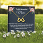 Gift for Mom, Birthday Gift for Mom, Infinity Heart Necklace, Present From Daughter to Mother Christmas Gift From Son