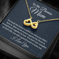 Stepmom Necklace Gift, Gift For Bonus Mom, Infinity Heart Necklace, Birthday Gift For Stepmom From Stepdaughter Gift From Stepson
