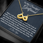 Girlfriend Necklace Gift, Anniversary Gift for Girlfriend, Infinity Hearts Necklace, Birthday Gift for Girlfriend, Valentine’s Day Gift from Boyfriend