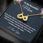 Gift for Mom, Birthday Gift for Mom, Infinity Heart Necklace, Present From Daughter to Mother Christmas Gift From Son