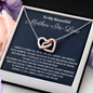 Mother-In Law Gift, Two Hearts Necklace, To My Husbands Mom Gift, Mother's Day Gift, Christmas Gift for Husband’s Mom