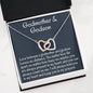 Godmother & Godson Gift Necklace, Two Hearts Necklace, Gift for Godmother, Birthday