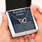 Godmother & Godson Gift Necklace, Two Hearts Necklace, Gift for Godmother, Birthday