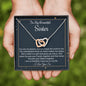 To My Sister Necklace Gift, Two Hearts Necklace, Birthday Gift For A Sister, Christmas Gift, Gift For Soul Sister, My Best Friend